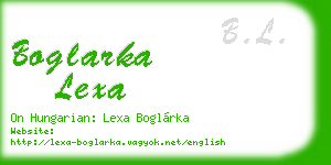 boglarka lexa business card